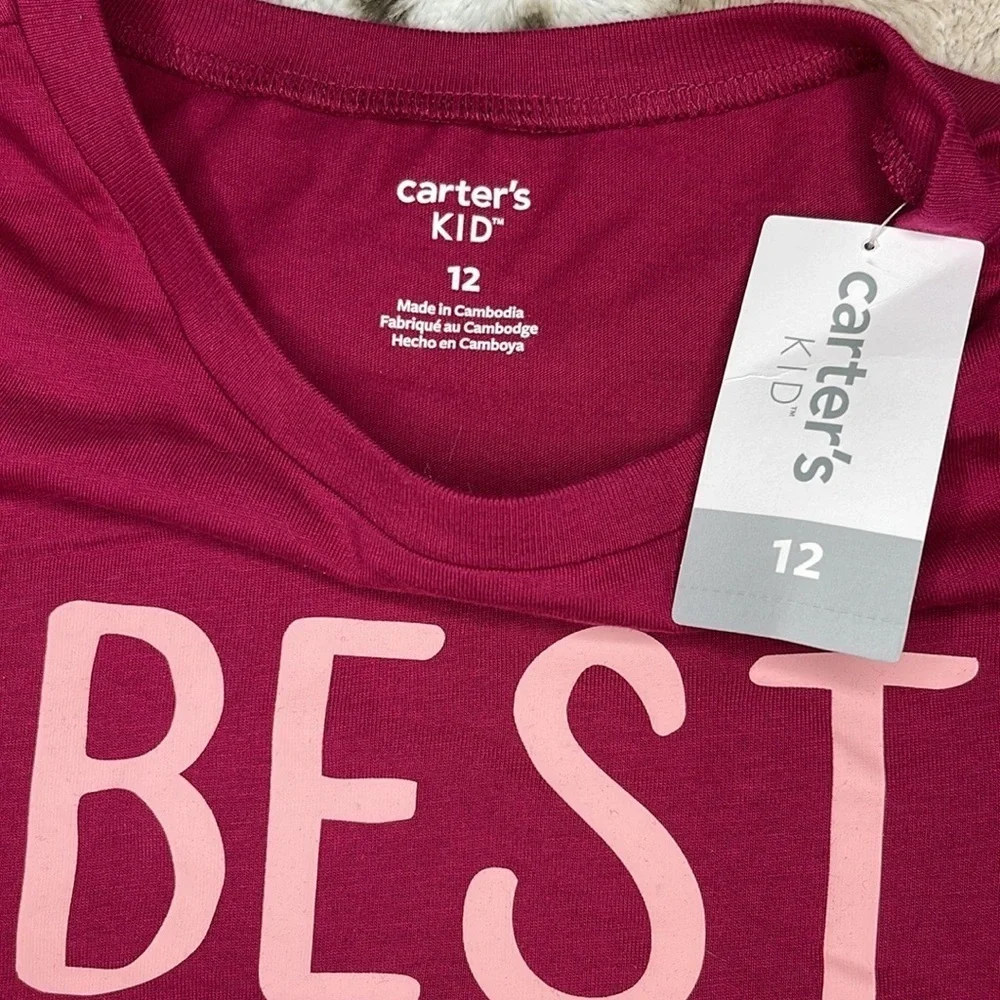Carters Kid NWT Girls Yellow Cat Tiara Purrrfect Long Sleeve Graphic Tee 12